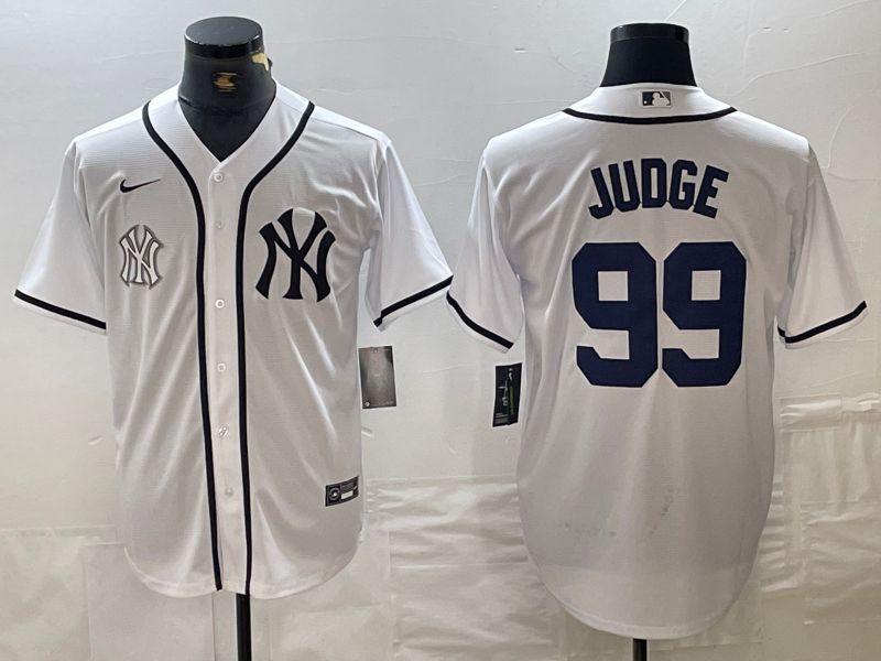 Men New York Yankees #99 Judge White Third generation joint name Nike 2024 MLB Jersey style->new york yankees->MLB Jersey